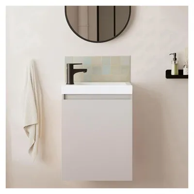 Image de Meuble lave-mains LISA + robinet noir