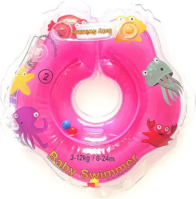 BabySwimmer kółko do pływania na szyję różowe 3-12 kg GS
