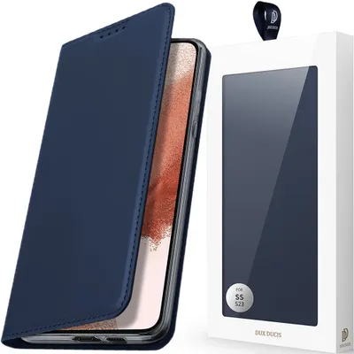 Zdjęcie produktu dla Dux Ducis Skin Pro Etui Samsung Galaxy S23+ Pokrowiec Z Klapką Portfel Na Kartę Podstawka Niebieskie