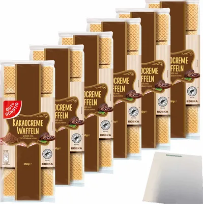 Produktbild von Gut&Günsting Schoko Waffeln 6er Pack (6x250g Packung) + usy Block