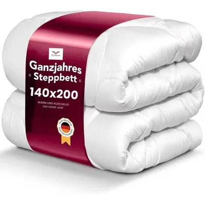 Produktbild von Bettdecke Sommerdecke 140x200 für alle 4 Jahreszeiten als Schlafdecke - Ganzjahresdecke Und Sommerdecke für - Weiche Steppdecke - Besonders Flauschig
