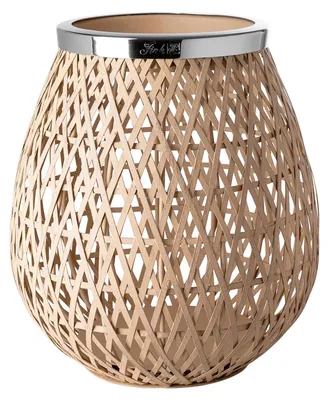Produktbild von FINK Windlicht SHONA ohne Glas - Kerzenhalter aus Eisen pulverbeschichtet, natur, silberfarben, H 21 cm, Boho Tischdeko