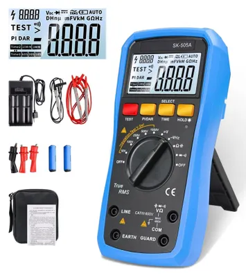 Productafbeelding van 2-in-1 isolatiemeter en multimeter met 1000V spanningstester