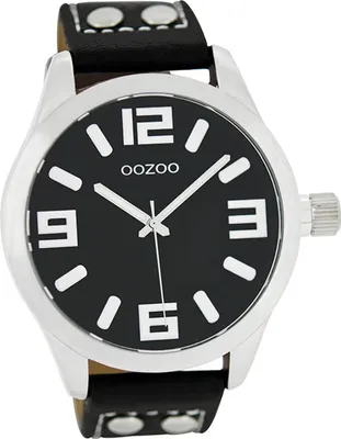 Produktbild von Oozoo Damen Armbanduhr schwarz Analog C1054 Timepieces Lederarmband D2UOC1054A