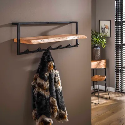 Produktbild von Hoyz – Edge-Garderobe mit 6 Haken – Grau – Wandgarderobe