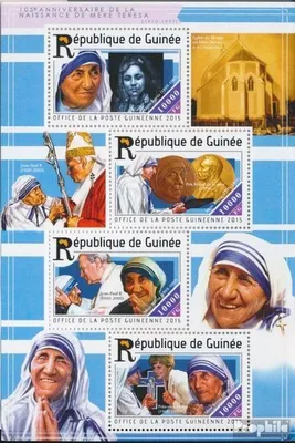 Produktbild von Briefmarken Guinea 2015 Mi 11098-11101 Kleinbogen (kompl. Ausgabe) postfrisch Mutter Teresa