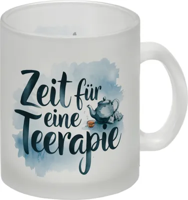 Produktbild von Zeit für eine Teerapie Glas Tasse für Teetrinker