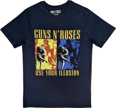 Obrázok produktu pre Guns N' Roses Use Your Illusion Navy Navy Blue XL Tričko