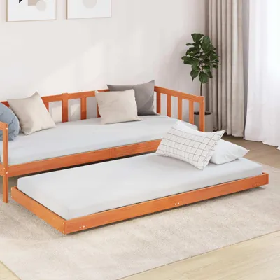 Immagine prodotto di Maison Exclusive - Struttura letto marrone cera 90 x 200 cm Legno di pino massiccio