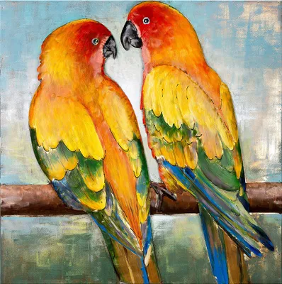 Produktbild von Casablanca by Gilde Leinwandbilder Bild Die Unzertrennlichen, handgearbeitet H. 80 cm,38313