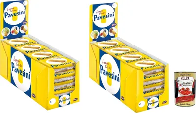 Produktbild von Barilla Pavesi Pavesini Kekse italien Biscuits 2x 500g kuchen cookies keks snack Aussteller 20x 25g + Italian gourmet polpa 400g