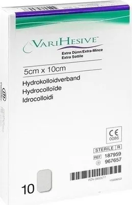 Obrázek produktu pro Varihezivní hydrokoloidní obvaz extra tenký 5 cm x 10 cm, balení 10 ks