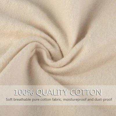 Produktbild von Famanu Aufbewahrungstaschen 100% Baumwolle mit Zugband für Schuhe - Beige Set von 8 L