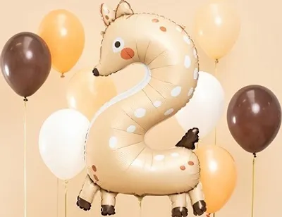 Obrázok produktu pre Fóliový balón číslo \2\" - Saren 50x88 cm"
