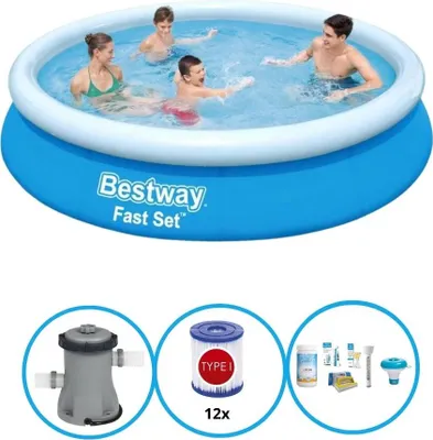 Zdjęcie produktu dla Zestaw Bestway Pool Fast Set 366x76 cm - Zestaw basenowy