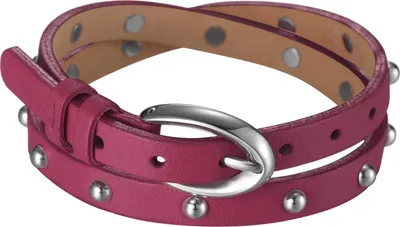 Produktbild von Esprit Armband Lederband Edestahl Pink 38cm ESBR11335E380