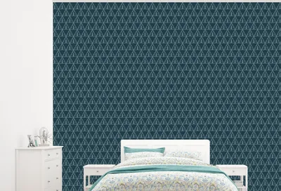 Produktbild von MuchoWow® Fototapete für Wohnzimmer oder Schlafzimmer Wandtapete Vinyl Motivtapete Design - Jungen - Dreieck - Kind - 325x260 cm - Tapete