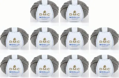 Immagine prodotto di 10 gomitoli di lana DMC "Woolly" in merino – 100% lana australiana, 488 (colore 12)