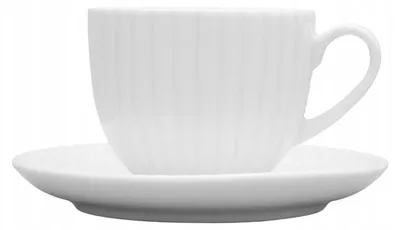 Produktbild von Lubiana Daisy Tasse mit Untertasse Weiß Porzellan 200 ml