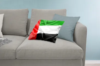 Produktbild von MuchoWow® Zierkissen Sofakissen Wohnzimmer Dekokissen 60x40 cm Die Flagge der Vereinigten Arabischen Emirate - Kopfkissen - Polster mit Foto