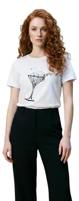 Produktbild von Liu Jo Damen T-Shirt Weiß 512818 : Größe - M Größe: M