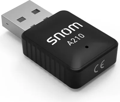 Produktbild von Snom A210, Kabellos, USB, WLAN, Wi-Fi 5 (802.11ac), 433 Mbit/s, Schwarz