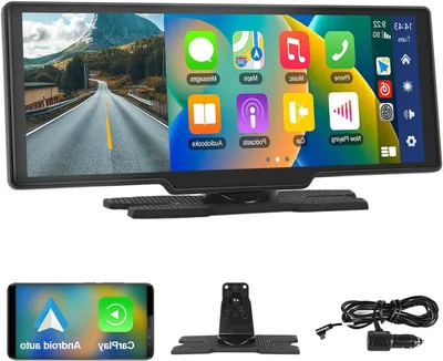 Immagine prodotto di Autoradio portatile – Lettore multimediale touchscreen HD universale da 10,26 pollici con CarPlay wireless