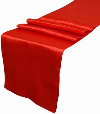 Produktbild von Glatter Satin-Tischläufer, Dekoration, ROT, 36 x 9 m