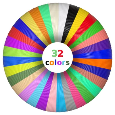 Productafbeelding van 3D-pen filament PLA, 32 kleuren, 1,75 mm