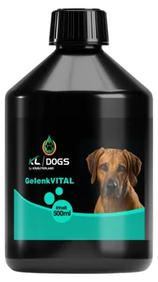 Produktbild von Kräuterland Gelenk Vital Liquid aus Teufelskrallenextrakt für Hunde 500ml