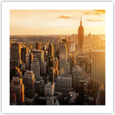 Produktbild von Poster - Poster ohne Rahmen - New York Wolkenkratzer Manhattan - 50x50 cm - Wand Bild - Wanddeko - Wandbilder - Kunstposter - Wandposter - Bilder - Kunstdruck - Wandbild - P2XAC50x50-2672