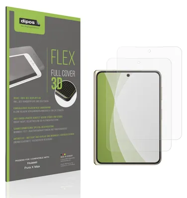 Produktbild von 2x Full Cover Schutzfolie matt für Huawei Pura X Max Aussenseite Panzerfolie Anti-Shock