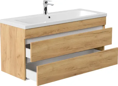 Produktbild von Badmöbel Waschplatz "Fellini 120" Eiche Gold
