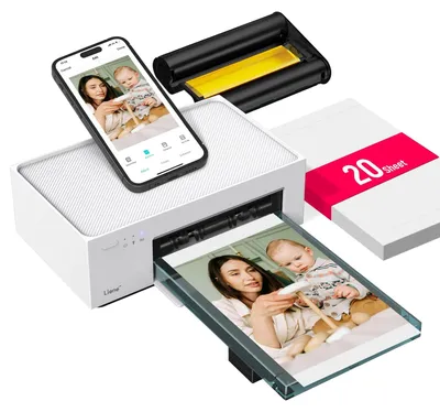 Fotodrucker 10x15 cm, WLAN, 300 dpi, Farbsublimation, tragbar