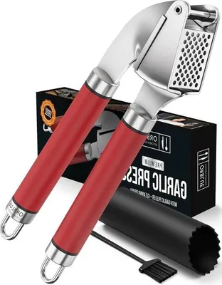 Produktbild von Roter Knoblauchzerkleinerer Edelstahl Dunschiller Set