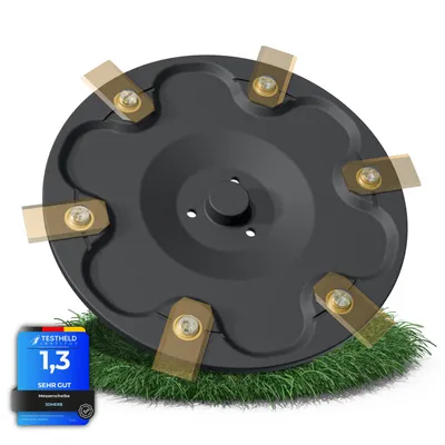 Produktbild von 6er Messerscheibe kompatibel mit Segway Navimow Mähroboter i105E , i108E , i110n , i205 AWD, i208 AWD - Premium Mähteller glasfaserverstärkt