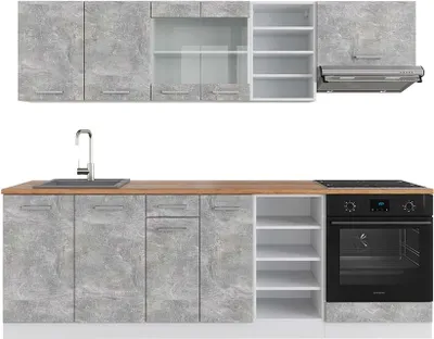 Obrázek produktu pro Kuchyňský kout Vicco R-Line Beton/bílá 240 cm , PD Dub, Model 42588