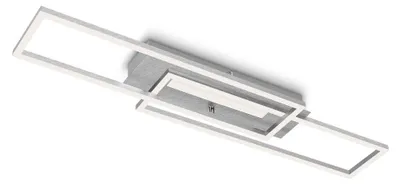 Obrázek produktu pro Stropní svítidlo BRILONER FRAME MID LED, otočné, teplé bílé světlo, samostatně vypínatelné, stříbrná barva, 82,7 x 19 x 8 cm