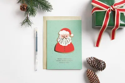 Produktbild von 3D-Kartenset B6, WeihnachtsmannMIX
