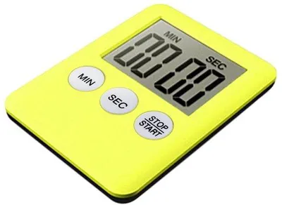 Zdjęcie produktu dla Cyfrowy minutnik kuchenny – minutnik do gotowania i pieczenia – głośny alarm – 7 x 5,3 cm – żółty
