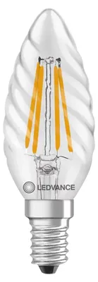 Produktbild von Ledvance LEDV LED Kerze 3.4-40W/827 gedreht E14 Filament klar 300°EEK D