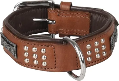 Immagine prodotto di Collana Flamingo Sedona in pelle marrone con borchie, dimensioni: 26-31 cm / 33 mm