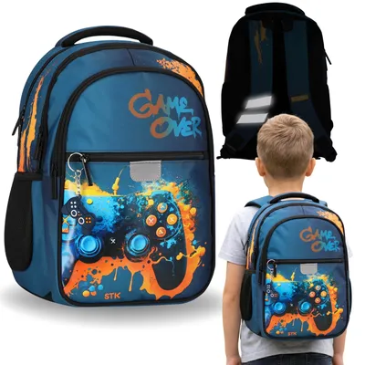 Produktbild von Gamepad verstärkter Schulrucksack für Jungen, mit Reflektoren, vier Fächer, 24 l