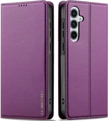 Immagine prodotto di Custodia magnetica in pelle flip per Samsung Galaxy A26 / A17 5G/4G, con slot per schede e funzione stand Viola