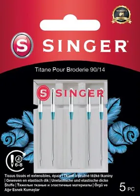 Obrázok produktu pre Ihly titánové na vyšívanie Singer 5x90