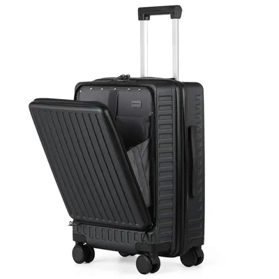 Produktbild von Hartschalen-Trolley ABS Handgepäckkoffer Business-Koffer Trolleys mit TSA Schloss, Mit abschließbarer Vortasche, Laptopfach, Leichtgewicht