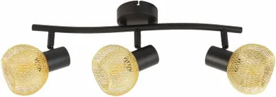 Produktbild von Deckenleuchte Loretto, schwarz, 3xE14, 40W, Metall, Abmessungen: 17x40x10cm, IP20, Marke: Reality