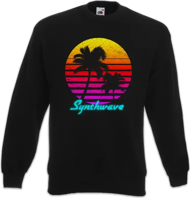 Produktbild von Urban Backwoods Synthwave I, Sweatshirt, Farbe: Schwarz, Größe: 4XL