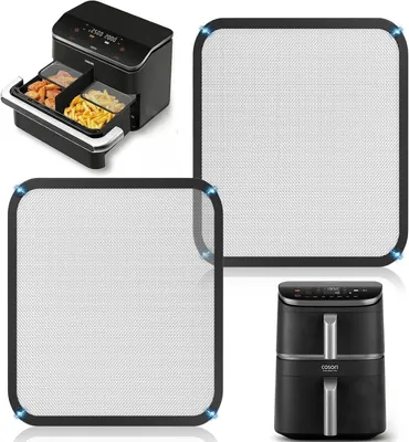 Imagen del producto de Protector de salpicaduras de silicona y acero inoxidable, 17,5 x 22 cm, de 2 piezas, para la cocina