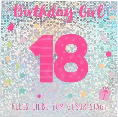 Produktbild von Depesche Geburtstagskarte Mädchen 18 Jahre Alles Liebe zum Geburtstag